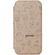 PG-WGF21N02TAJ [iPhone 13 Pro用 ガラスフリップケース トムとジェリー/モカ]