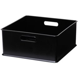 収納ボックス ナチュラ インボックス 横置き S ブラック NIB-YSBK
