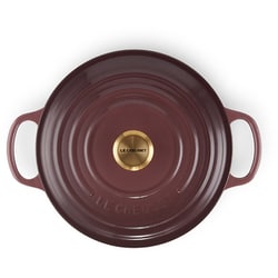 ヨドバシ.com - ル・クルーゼ Le Creuset シグニチャー ココット・ロンド 22cm フィグ （BM ゴールドツマミ）  21177227180441 通販【全品無料配達】