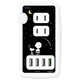 USBポート付き ACタップ ピーナッツ 夜空 SNG-622C