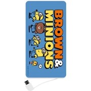リチウムイオンポリマー充電器 4000mAh 2.1A BROWN＆MINIONS ラン MINI-279B