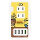 USBポート付き ACタップ BROWN＆MINIONS 集合 MINI-280A