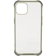 6475IP161HB [iPhone 13用 ハイブリッドケース TPU/PC 衝撃吸収 カーキ]