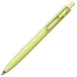 ゲルインクボールペン uni-ball one （ユニボール ワン） F 0.38mm ノック式 スタビライザー機構搭載 インク色：黒 本体色：日向夏（Fイエロー） UMNSF38F.2