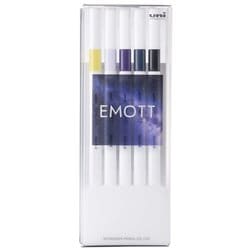 水性サインペン EMOTT（エモット） 5色セット No.11 ミッドナイトカラー PEMSY5C.NO11