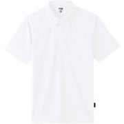 ボタンダウンドライポロシャツ（ポリジン加工） MS3119 15 ホワイト Sサイズ [フィットネス 半袖シャツ メンズ]