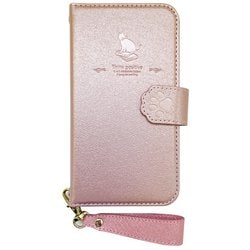 AC-P21M-CAT2 PK [iPhone 13 mini用 シャイニー(猫)ブックタイプケース ストラップ付き ピンク]