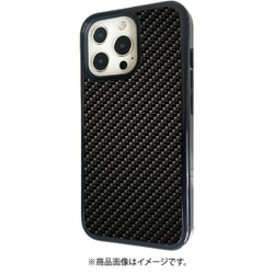 AC-P21P-GA BK [iPhone 13 Pro用 耐衝撃カーボン調バックカバー ブラック]