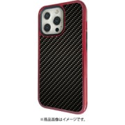 AC-P21P-GA RD [iPhone 13 Pro用 耐衝撃カーボン調バックカバー レッド]