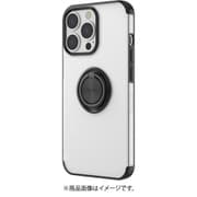 AC-P21P-MR BK [iPhone 13 Pro用 メタリックフレーム リング付きクリアバックカバー ブラック]