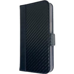 AC-P21P-PB BCB [iPhone 13 Pro用 カーボン/レザー調ブックタイプケース ブラック]