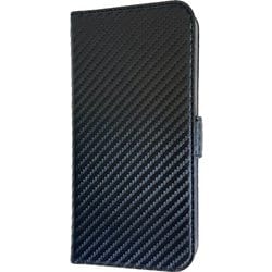 AC-P21X-PB CB [iPhone 13 Pro Max用 カーボン調ブックタイプケース ブラック]
