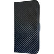 AC-P21X-PB CB [iPhone 13 Pro Max用 カーボン調ブックタイプケース ブラック]
