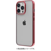 AC-P21P-SN RD [iPhone 13 Pro用 メタリックフレームクリアバックカバー レッド]