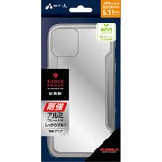 AC-P21-PC GY [iPhone 13用 耐衝撃アルミフレーム+背面クリアPCバックカバーグレー]