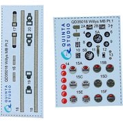 QNTD35018 1/35 内装3Dデカール 米軍 1/4トン 4駆軽トラック （汎用） [プラモデル用品]