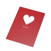 手帳 2022年 マンスリー ノート ダイアリー CUORE A5サイズ レッド DMD-H1-02