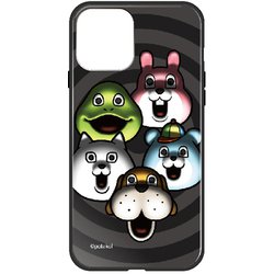 ghp7153-bk-a-ip13 [iPhone 13用ケース A.ブラック ポテ豆 ハイブリッドケース]