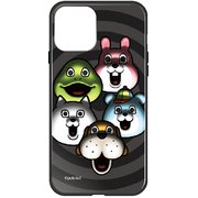 ghp7153-bk-a-ip13 [iPhone 13用ケース A.ブラック ポテ豆 ハイブリッドケース]