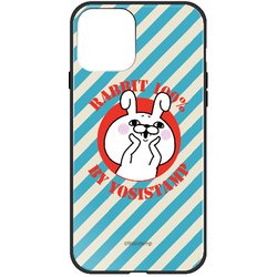 ghp7151-bk-f-ip13mini [iPhone 13 mini用ケース F.ボーダーウサギサン ヨッシー ハイブリッドケース]