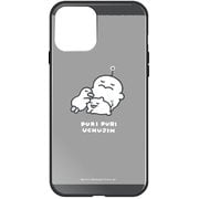 ghp7265-bk-d-ip13mini [iPhone 13 mini用ケース D.モノクロ ポコロチャレンジ ハイブリッドケース]