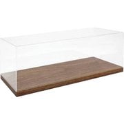 KS02077 1/18 ケース＆ウォールナットベースセット L [ミニカー用ディスプレイ用品]