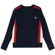 CL5LUJ53 L NVY [防風クルーネックニット レディース Lサイズ ネイビー]
