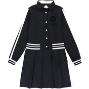 CL5LUQ58 XL NVY [プリーツワンピース レディース XLサイズ ネイビー]