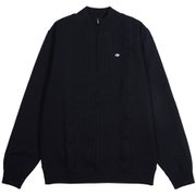 FD5LTJ12 M NVY [ハーフジップ ハイネックニット プルオーバー メンズ Mサイズ ネイビー]