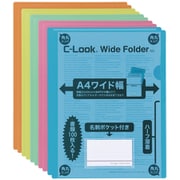 シールックワイドクリアフォルダー 5色アソート10枚入り CLK-2404-5