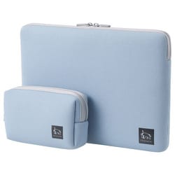 Chululu（チュルル） PCインナーケース 11.6インチ＆マルチポーチ ブルー SCH-PCMP116BL