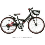 ジュニア向け自転車 エクスプレスジュニア 22型 外装6段変速 ダイナモランプモデル ブラック&レッド EXJ26 1A941B0