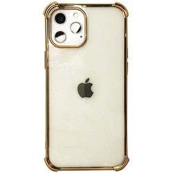 BDVCSA04-IP13P-GD [iPhone 13 Pro用 Devia フレーム メッキ ソフトケース 背面クリア ゴールド/Glitter shockproof soft case iPhone13 2021 （6.1 Pro）]
