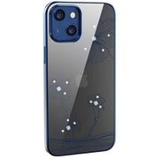 BDVCSA06-IP13-BL [iPhone 13用 Devia 花柄 スワロフスキー クリア ケース カバー ブルー/Crystal Flora case iPhone13 2021 （6.1）]