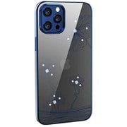 BDVCSA06-IP13P-BL [iPhone 13 Pro用 Devia 花柄 スワロフスキー クリア ケース カバー ブルー/Crystal Flora case iPhone13 2021 （6.1 Pro）]