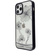 BDVCSA06-IP13L-BK [iPhone 13 Pro Max用 Devia 花柄 スワロフスキー クリア ケース カバー ブラック/Crystal Flora case iPhone13 2021 （6.7）]