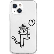 AK20961i13MN [iPhone 13 mini用 ソフトクリアケース ネコハート]