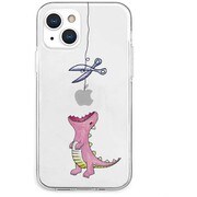 AK20978i13 [iPhone 13用 ソフトクリアケース はらぺこザウルス ピンク]