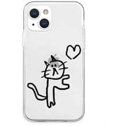 AK20988i13 [iPhone 13用 ソフトクリアケース ネコハート]
