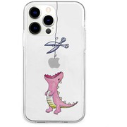 AK21005i13P [iPhone 13 Pro用 ソフトクリアケース はらぺこザウルス ピンク]