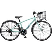 ジュニア向け自転車 装着済みシュラインオプション（シュラインバスケット、シュラインバスケットステー、チェーンケース、バッテリーライト取付パーツ） 24サイズ 外装7段変速 E.Xミストグリーン SHL41Y 1A1A0E0