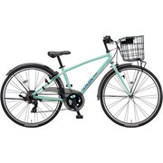 ジュニア向け自転車 装着済みシュラインオプション（シュラインバスケット、シュラインバスケットステー、チェーンケース、バッテリーライト取付パーツ） 26サイズ 外装7段変速 E.Xミストグリーン SHL61Y 1A1A1E0