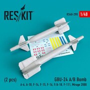 RSK48-0290 1/48 ディティールアップパーツ GBU-24（A-B） 2000ポンドレーザー誘導爆弾 2個入 [プラモデル用パーツ]