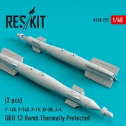 RSK48-0292 1/48 ディティールアップパーツ GBU-12 500ポンドレーザー誘導爆弾 （海軍型） 2個入 [プラモデル用パーツ]