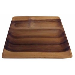 アカシア 木製食器 スクエアトレー仕切り付 6632