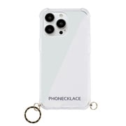 PN21611i13PGD [iPhone 13 Pro用 ストラップ用リング付きクリアケース ゴールドチャーム]