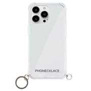 PN21617i13PMBK [iPhone 13 Pro Max用 ストラップ用リング付きクリアケース ガンブラックチャーム]