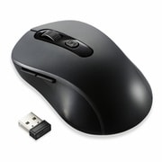 ワイヤレスマウス 無線(2.4GHz)接続式 BlueLED 5ボタンタイプ 電池式 速度切替 抗菌 静音 Mサイズ ブラック PC-SMW11BS5MB-K