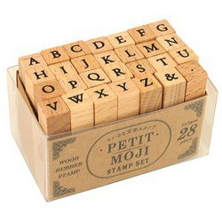 プチ文字スタンプセット 小 アルファベット大文字1 1228-016