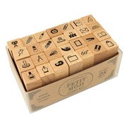 プチ文字スタンプセット 大 文房具柄 1234-019